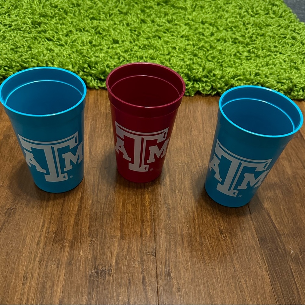3 Aggie cups